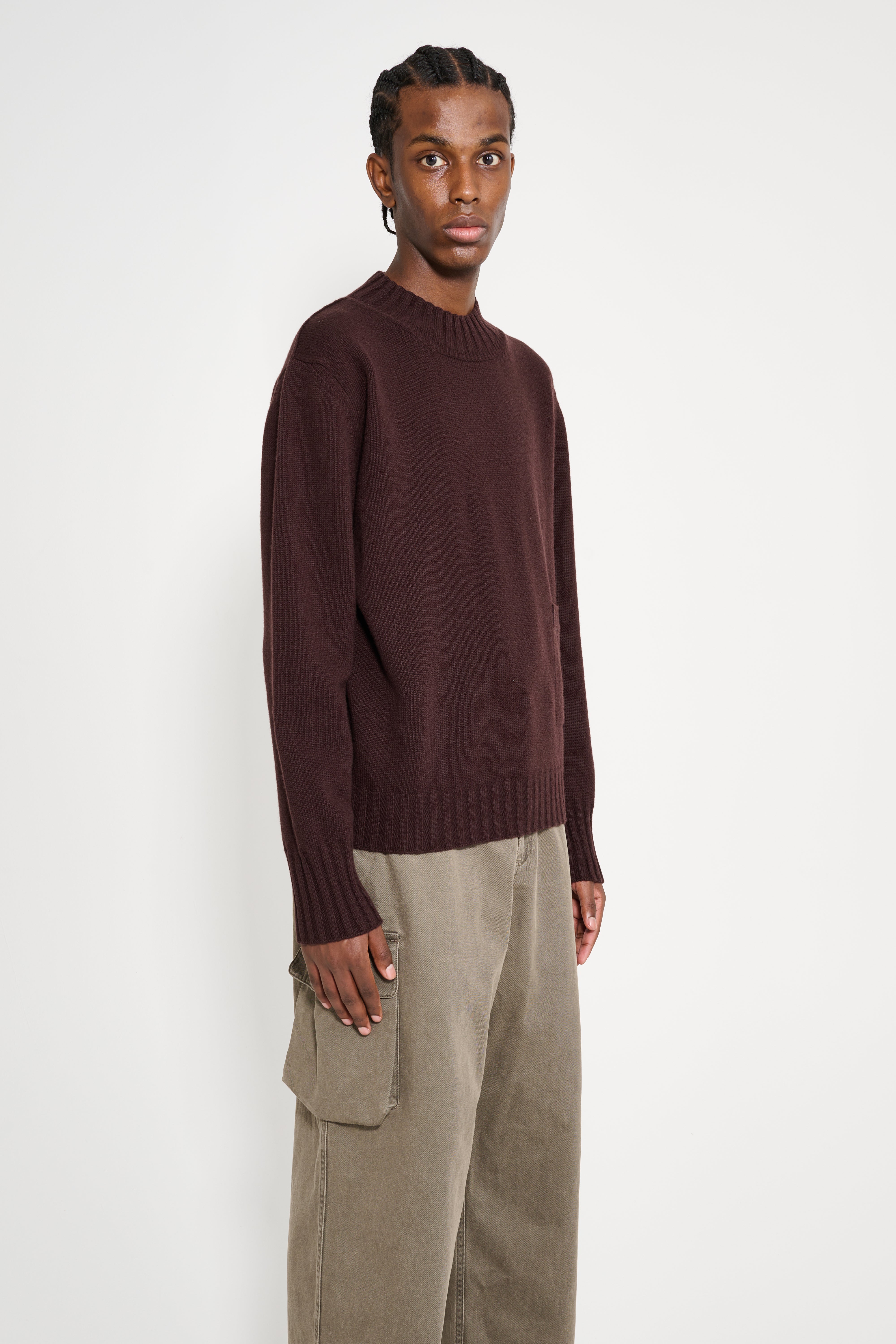 Margaret Howell Single Pocket Crew Geelong Mahogany – Très Bien