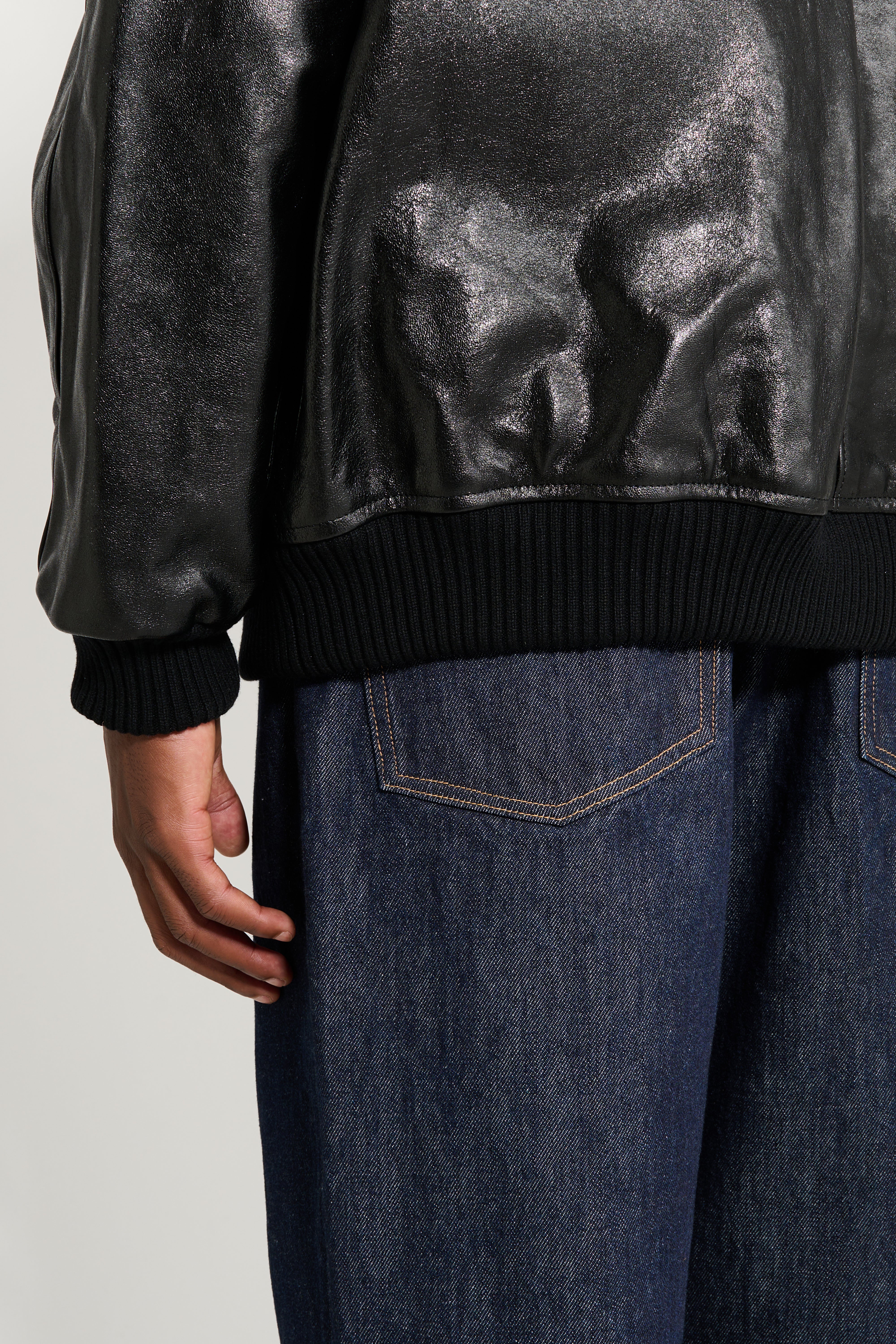 Auralee Lamb Leather Zip Blouson Black – Très Bien