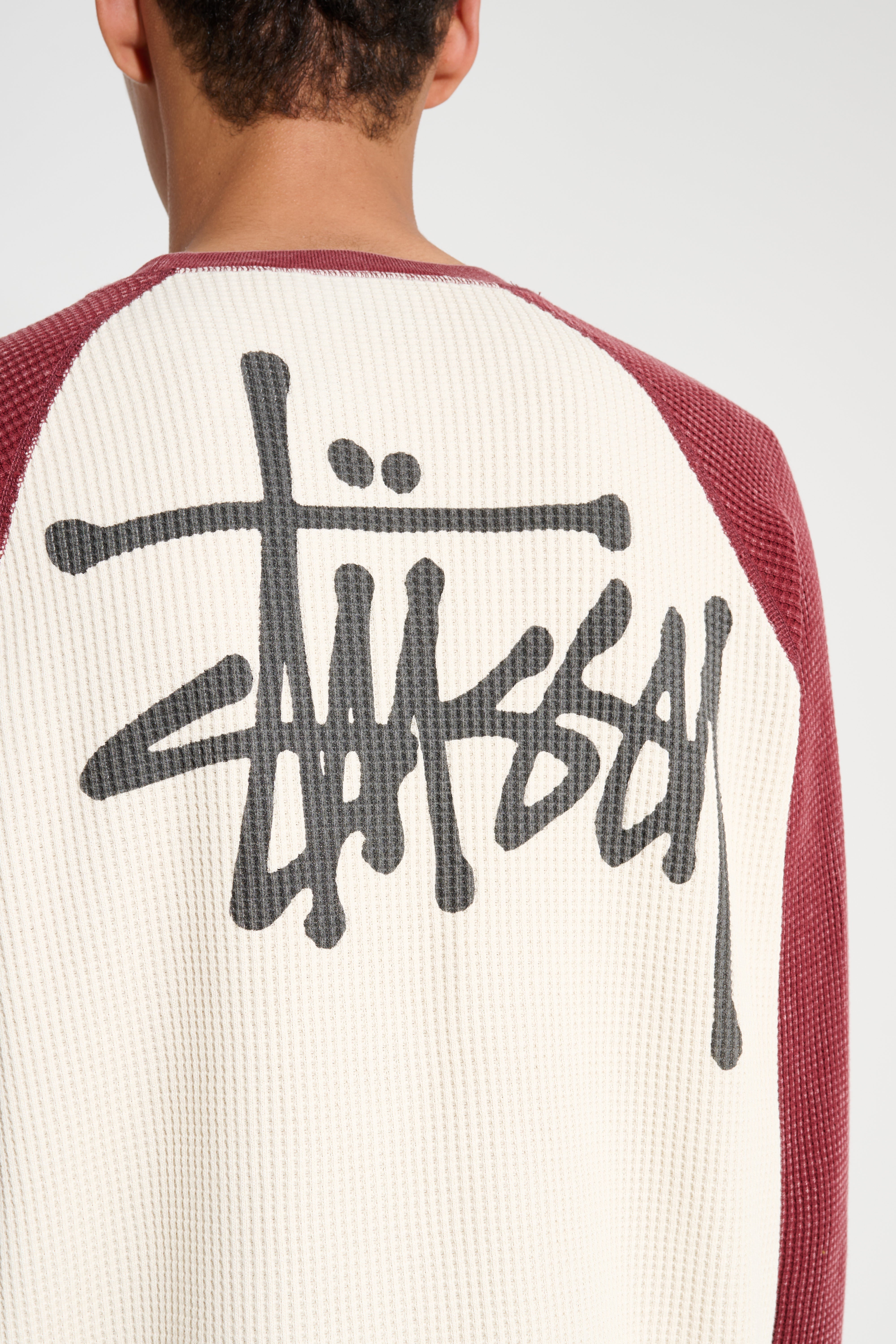 Stüssy Raglan Thermal Two Tone Off White – Très Bien