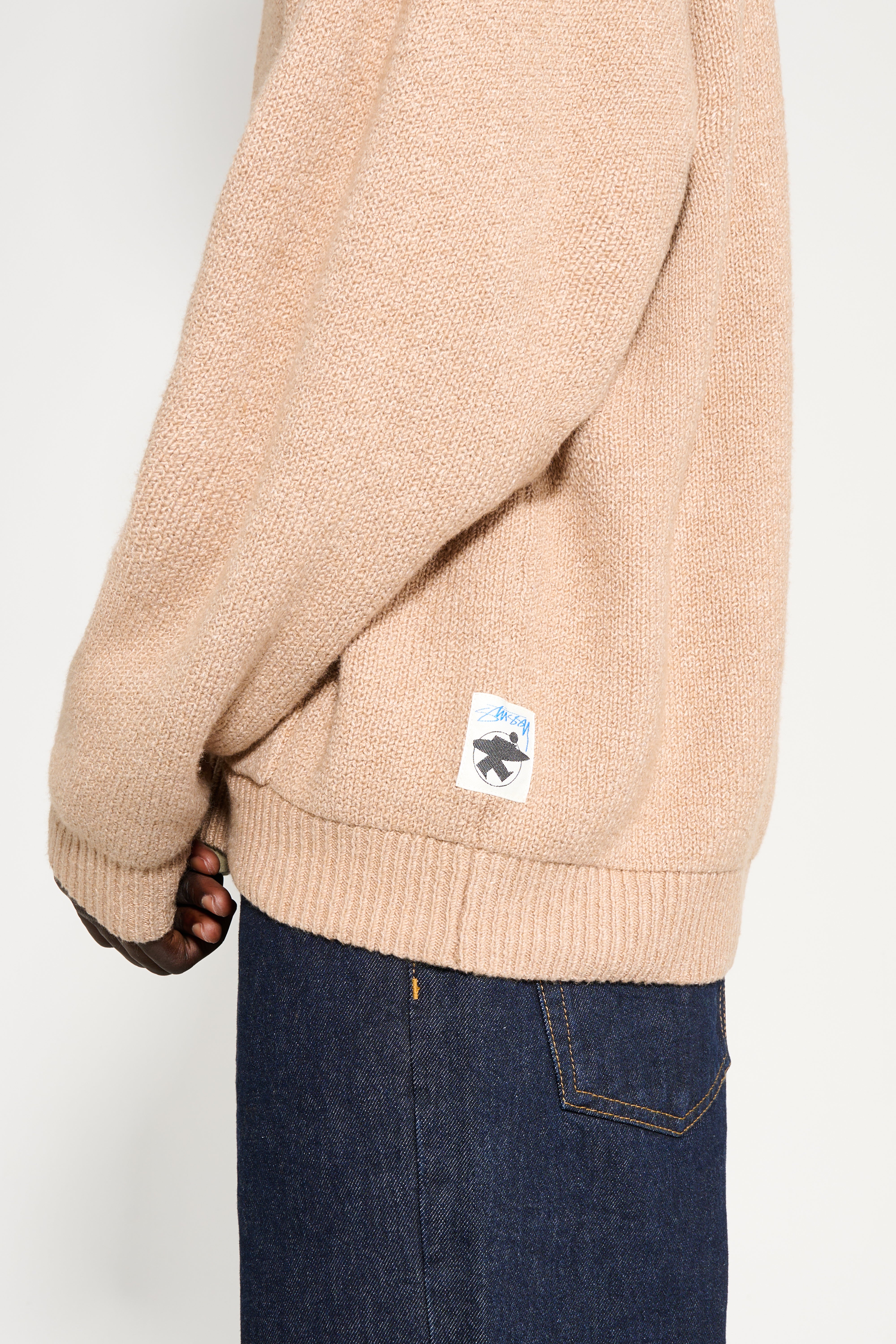 Stüssy Zip Up Hooded Sweater Camel – Très Bien