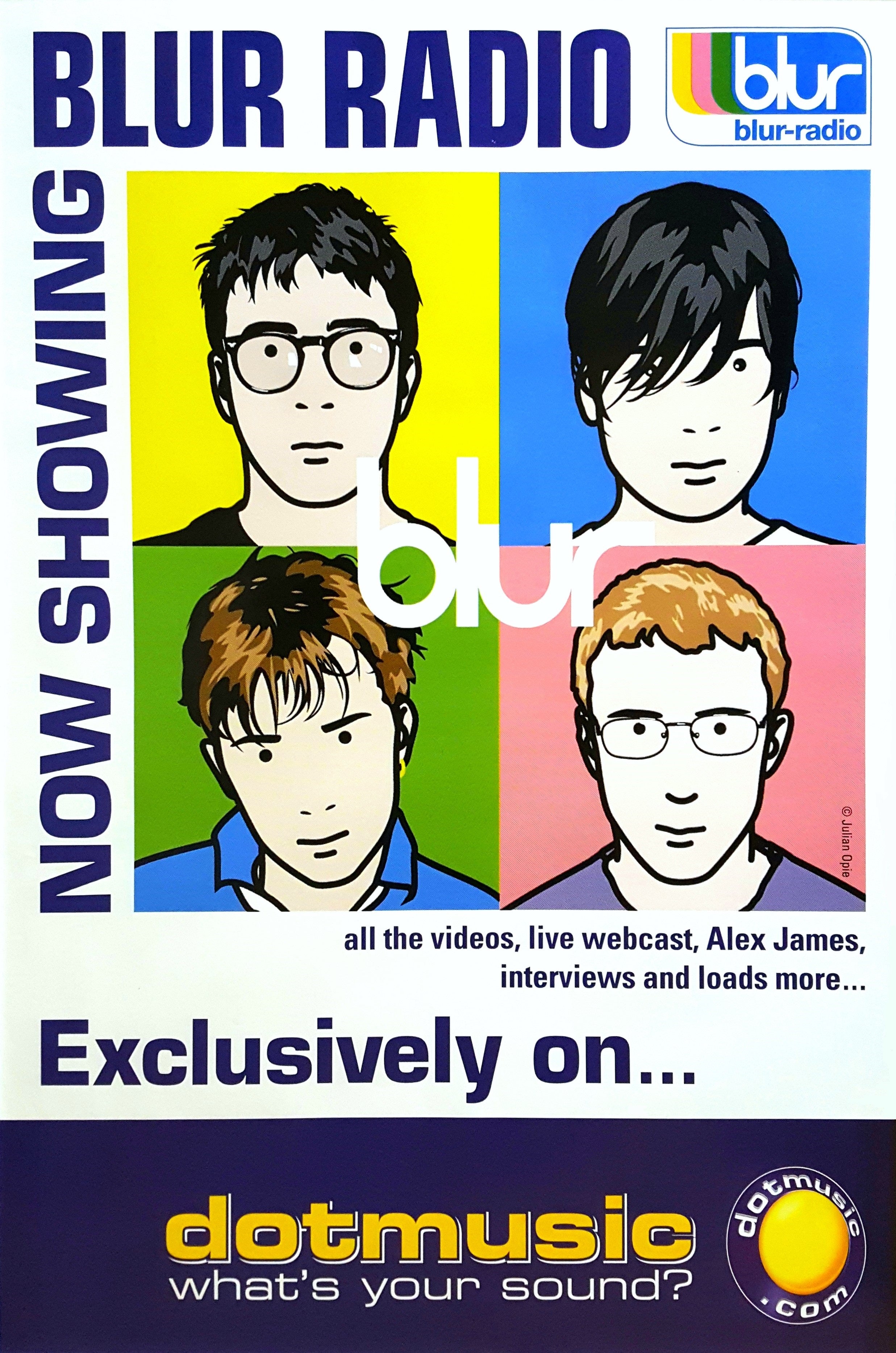 ◭☽＿Blur The Best Of Promotion Poster 2000 / Julian Opie