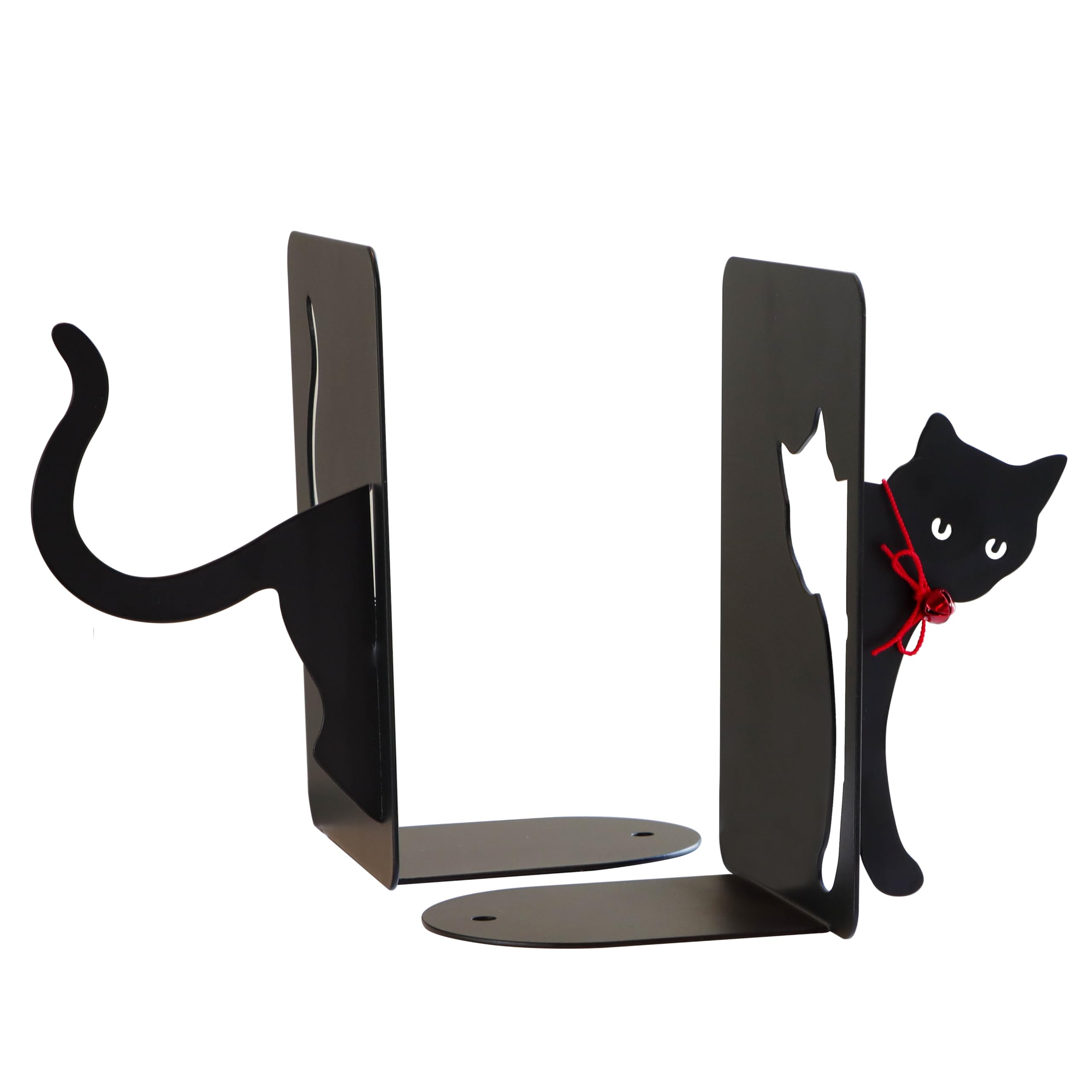 PandS Black Cat Book Ends - Decorative Bookend for Shelves,Book