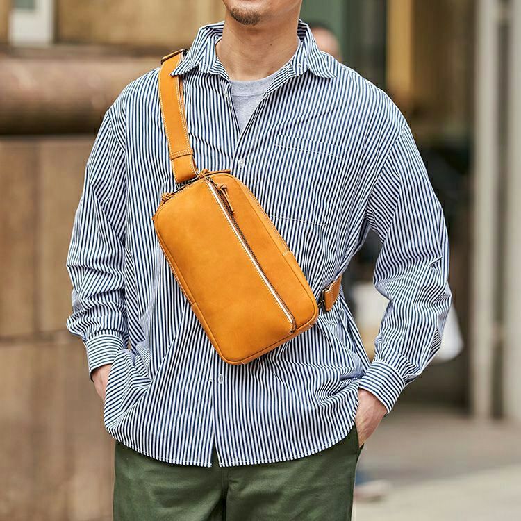 日本製レザー ボディバッグ｜GA138｜革・レザーバッグのTRION