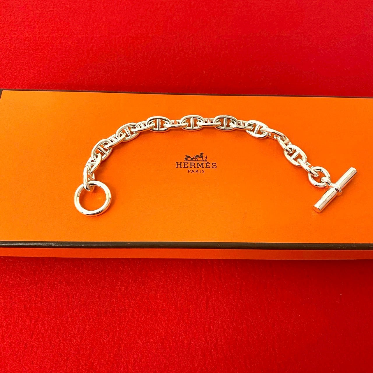 HERMES エルメス シェーヌダンクル MM 17コマ ブレスレット – Trip