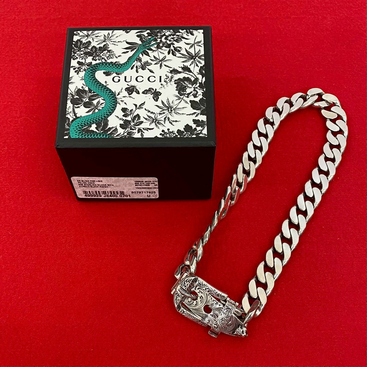 GUCCI Arabesque Cat Head Kihei Belt Necklace – Trip
