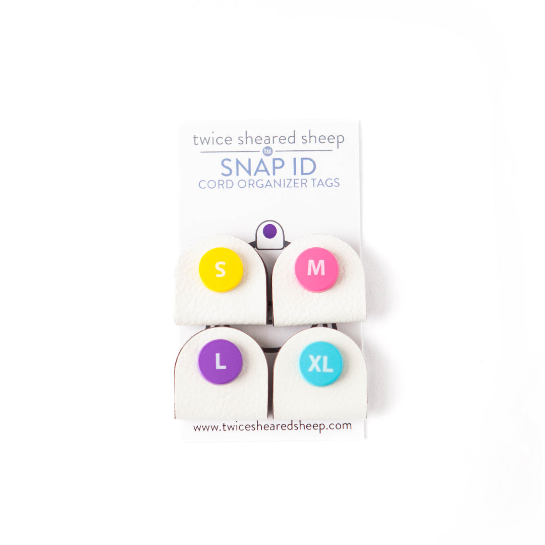 Snap ID Cord Organizer Tags - Universal Sizing - Twice Sheared Sheep