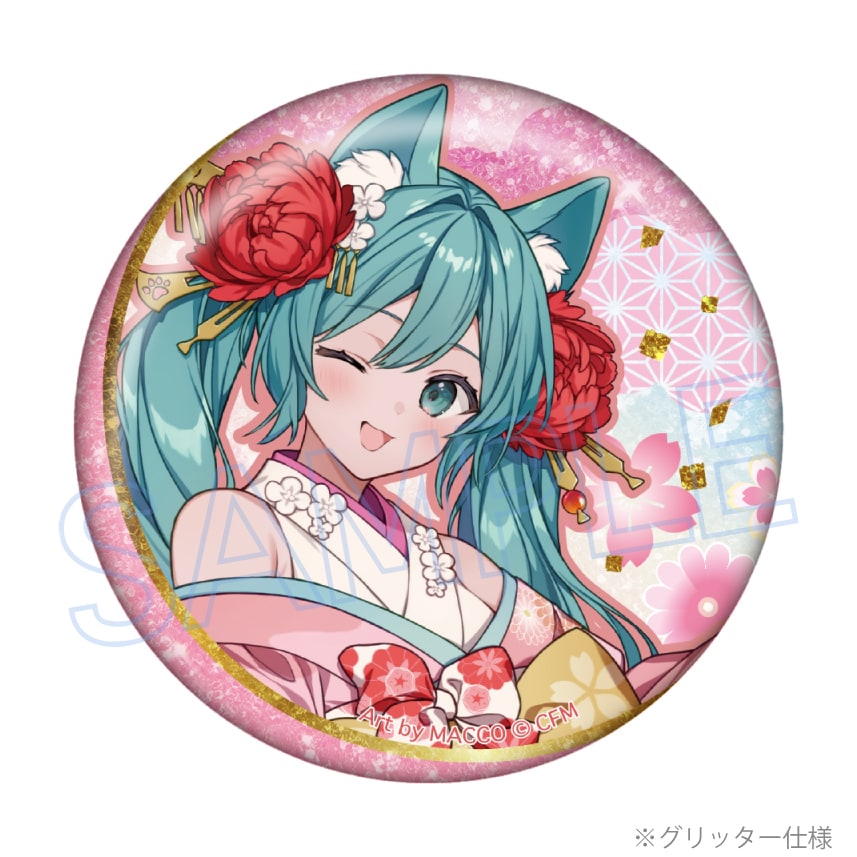 初音ミク 百鬼夜行 ～麗宴～ グリッターBIG缶バッジ - 株式会社ツインクル