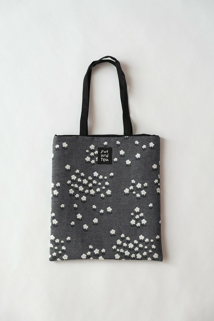 pot and tea ポットアンドティー チェック柄ハンド刺繍バッグ(basic