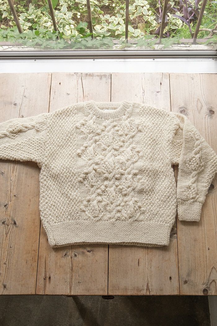 yuni ユニ ネパールハンドニット オーバーサイズプルオーバー(23AW