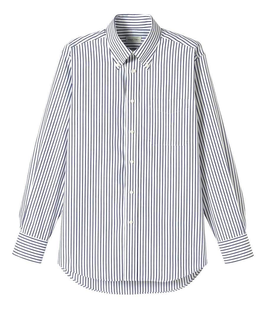 全9色】ストライプシャツ（長袖） FB4508U | 飲食店制服・ユニフォーム