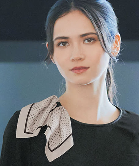 全2色】ミニスカーフ（ループ付き商品専用） EAZ761 | 事務服・会社