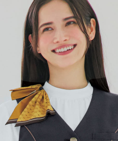 全4色】ミニスカーフ（リバーシブル） EAZ967 | 事務服・会社制服の