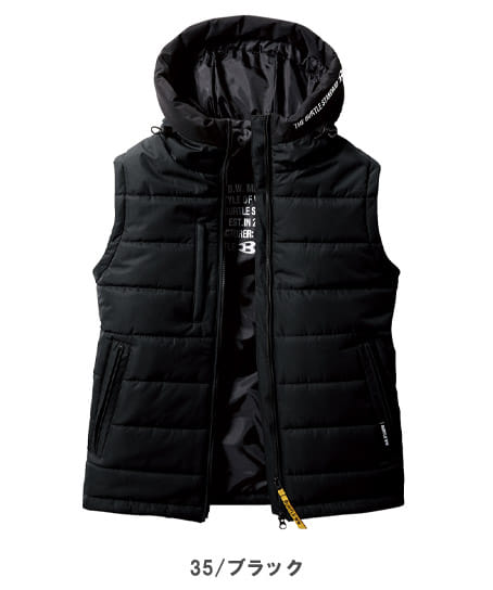 BURTLE】全3色 バートル 防寒フーディベスト(撥水・透湿・男女兼用