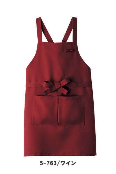 全4色】エプロン（前結び・クロス・ラップタイプ・耐久防汚・男女兼用