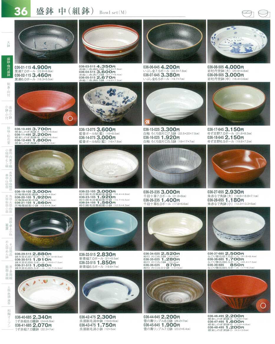 食器 盛鉢 中（組鉢）Bowl Set(M) 器望5－36ページ