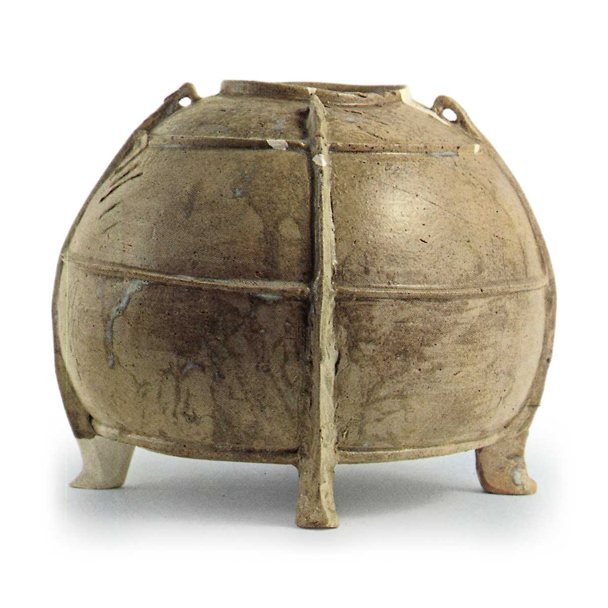 灰釉 四足壺 | 鶴田 純久の章 お話