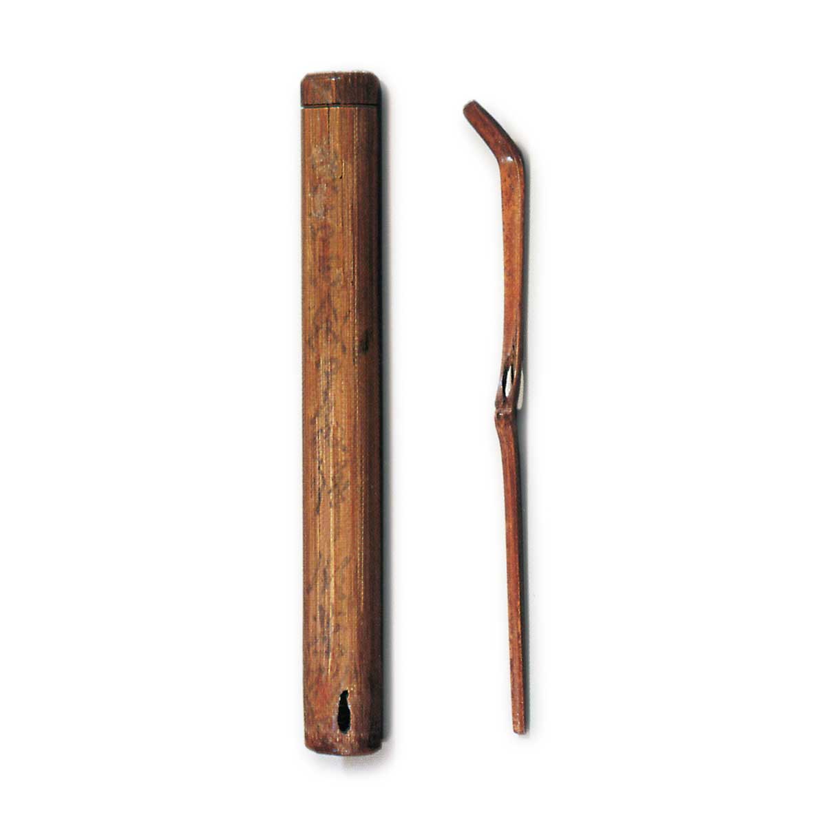 古田織部造茶杓 ふるたおりべ 共筒 虫喰 | 鶴田 純久の章 お話