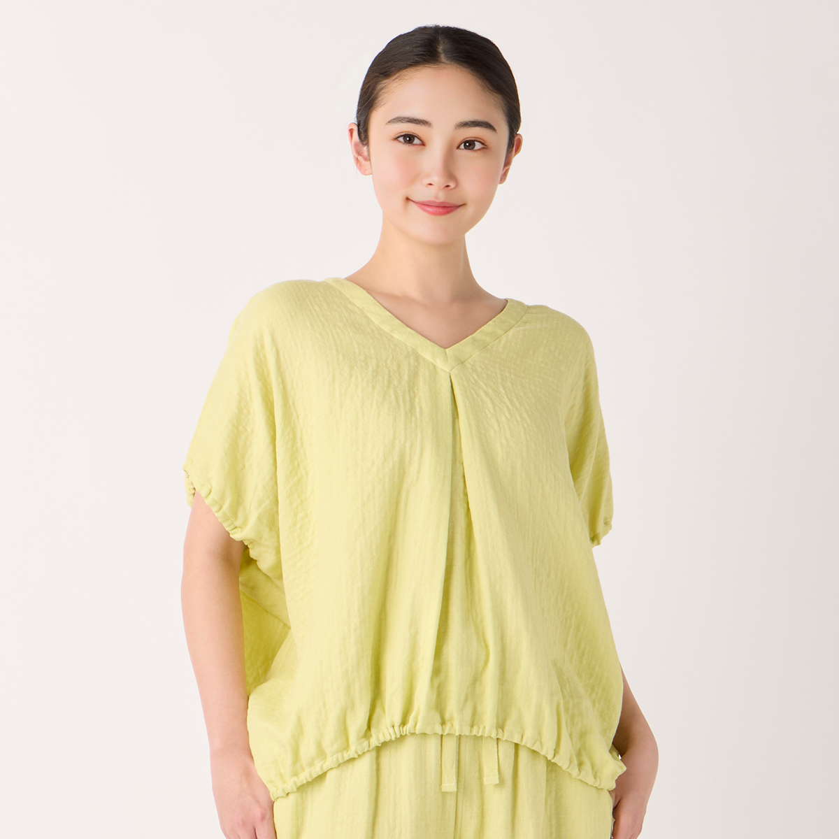 マシュマロガーゼボリュームブラウス（RTS17905）-UCHINO-women