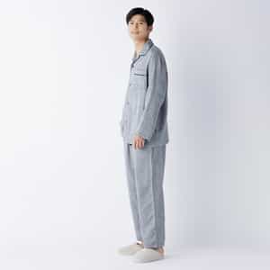 マシュマロガーゼ先染めパジャマシャツ ユニセックス 上下別売