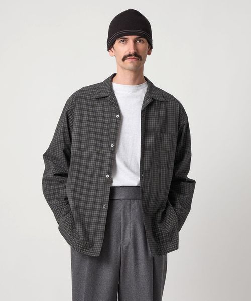 Steven Alan＞ 60 シック チェック オープンカラー シャツ