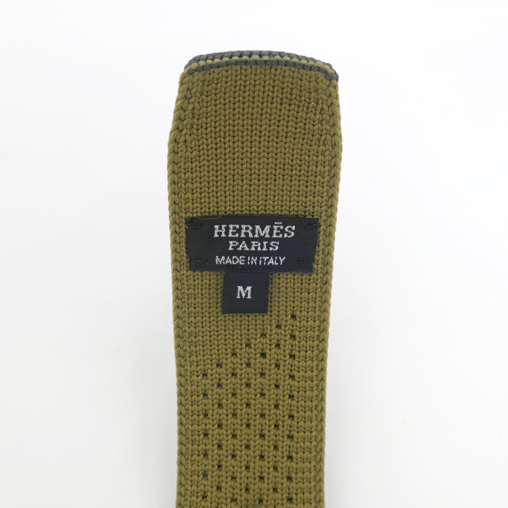 名東】【HERMES】エルメス ニットベルト スプリント Mサイズ グレー
