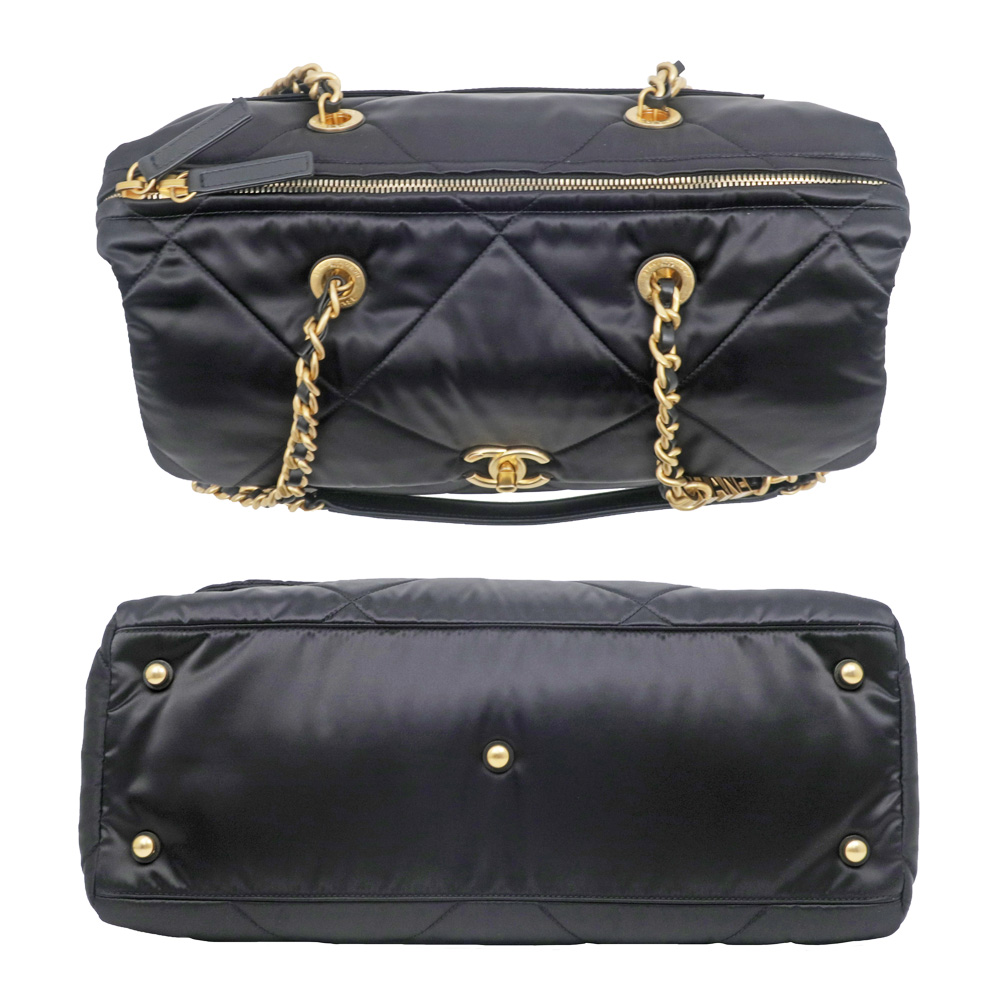 名東】【CHANEL】シャネル ラージボーリング ハンドバッグ トート