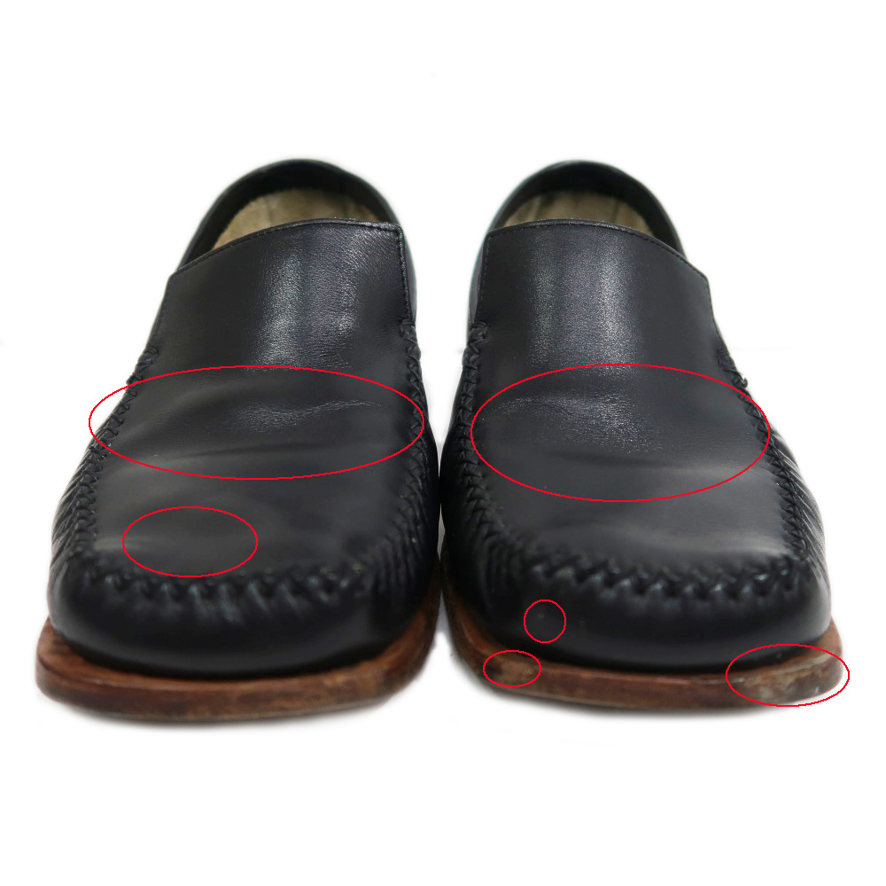 名東】【LOUIS VUITTON】ルイヴィトン ローファー サイズ6 ブラック 黒