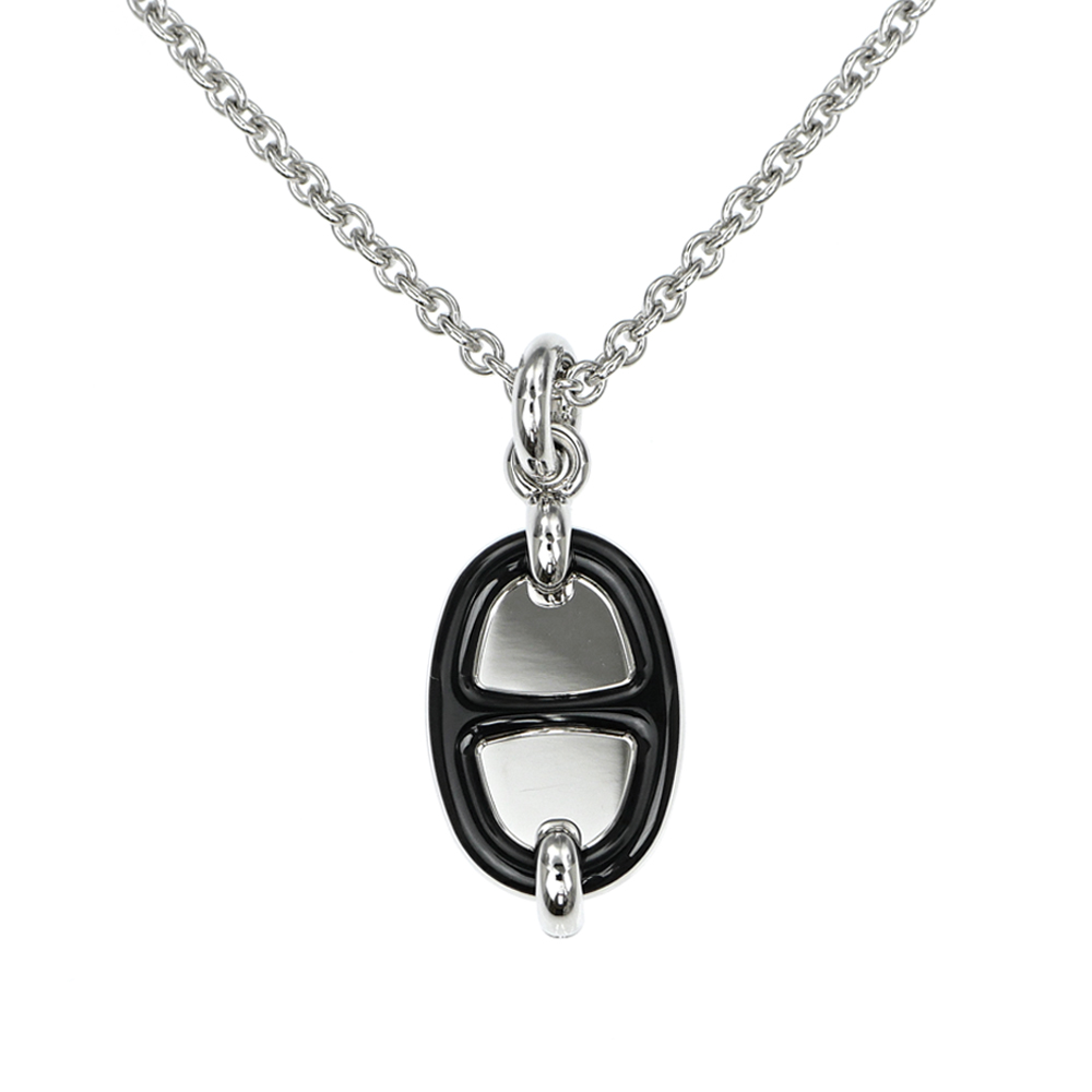 名東】【HERMES】エルメス ネックレス ミニマイヨンPM ブラック