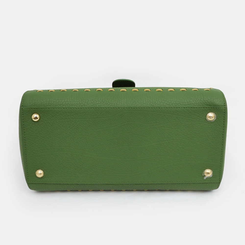 名東】【DELVAUX】デルヴォー ブリヨン MM メタルステッチ グリーン