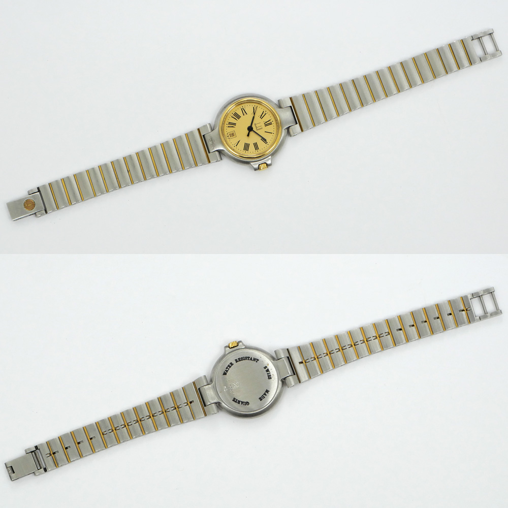 名東】【DUNHILL】ダンヒル ミレニアム ゴールド文字盤 デイト付 SS