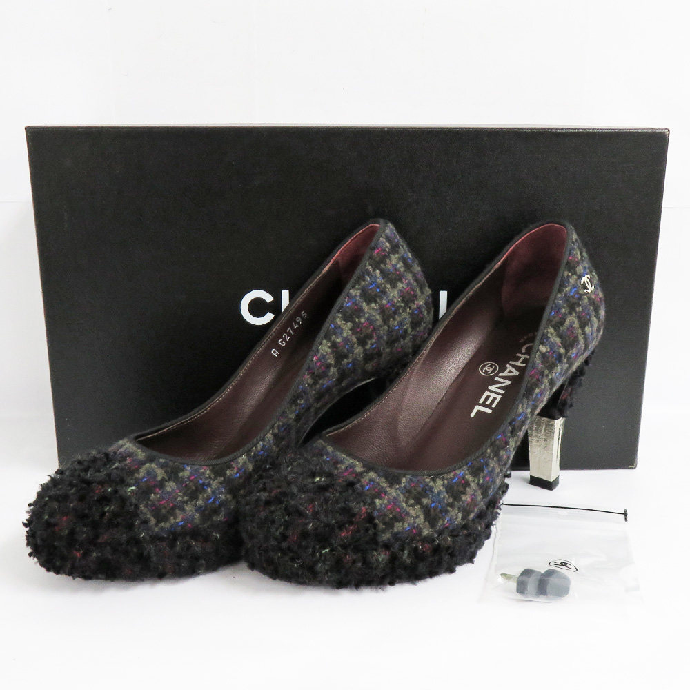 名古屋】【CHANEL】シャネル パンプス ツイード G27495 34.5 21.5cm