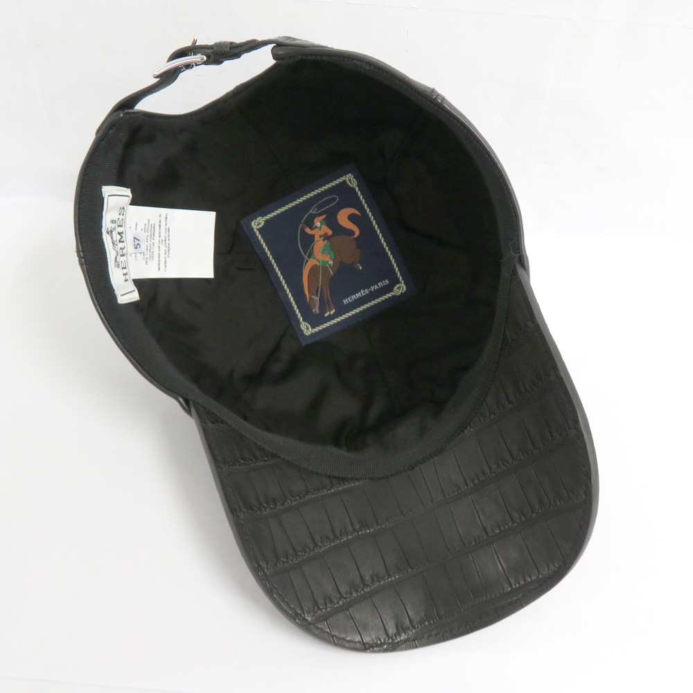 名古屋】【HERMES】エルメス キャップ ライリー 帽子 ラムレザー