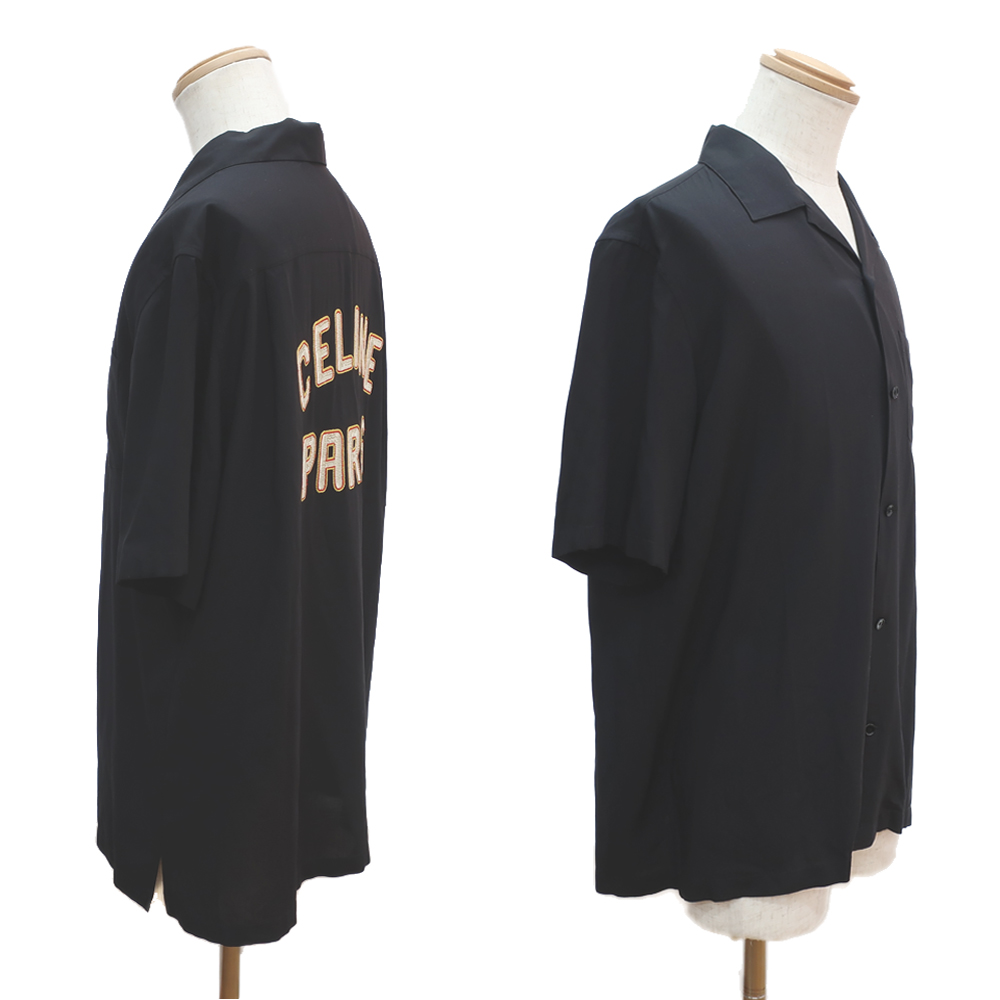 天白】【CELINE】セリーヌ ハワイアンシャツ 2C84A852C ブラック 表記