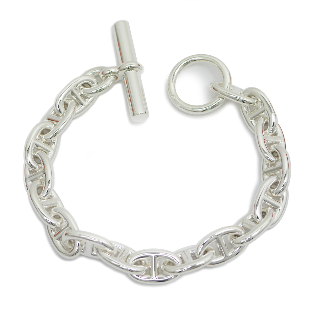 名東】【HERMES】エルメス シェーヌダンクル MM ブレスレット 17コマ