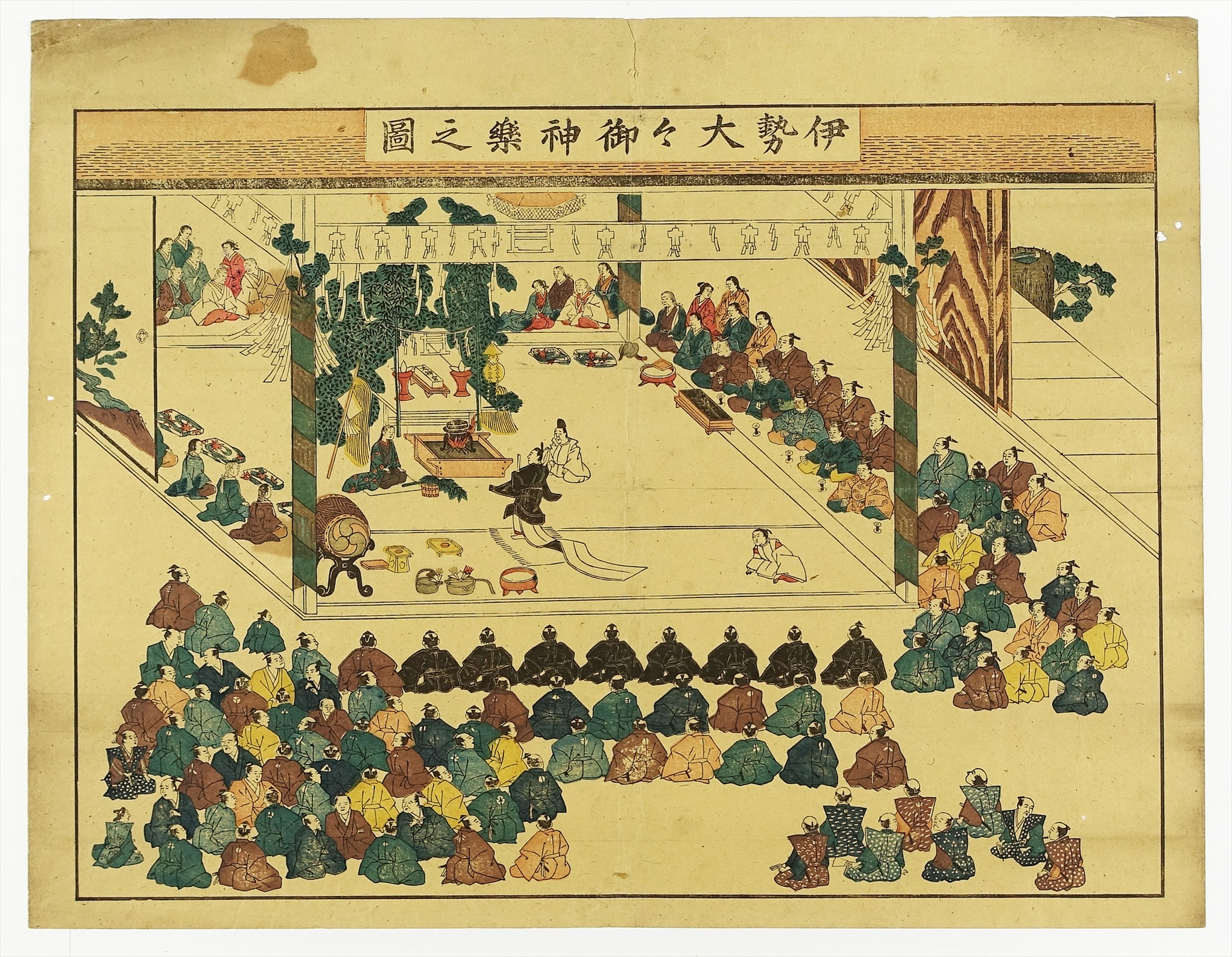 伊勢大々御神楽之図 （江戸後期） | 山星書店 浮世絵 Yamaboshi-Shoten