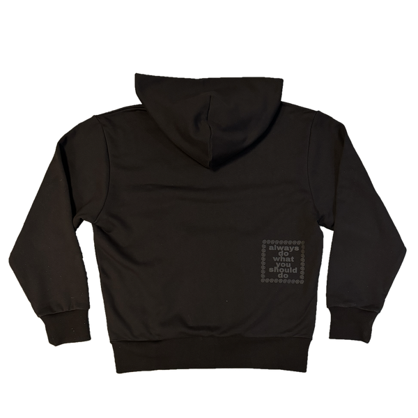 premium zip up hoodie - black – always do what you should do