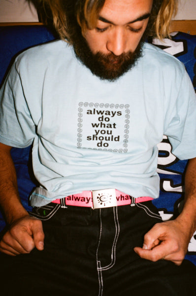 pink canvas belt – always do what you should do