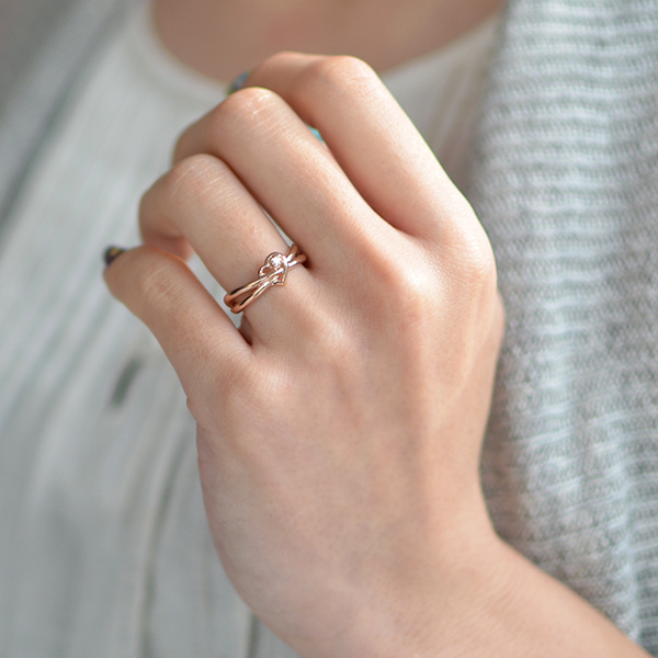 K10 ダイヤモンド ハートモチーフ リング[商品番号:KK0402] | umu