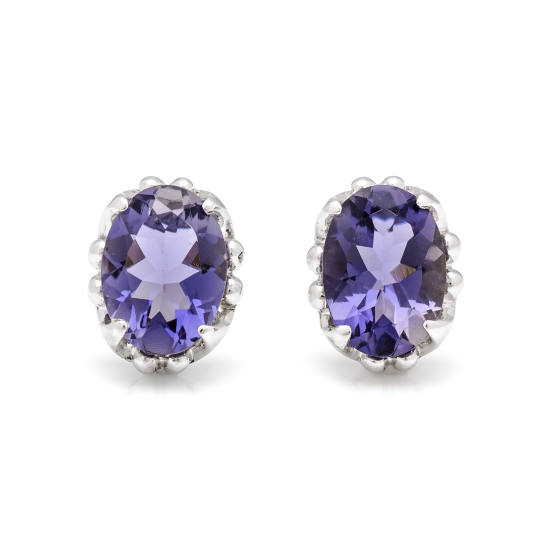 K18 アイオライト スタッドピアス 「fresco」[商品番号:PI0202] | umu