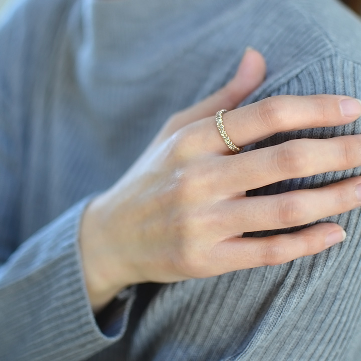 K18 ブラウンダイヤモンド フルエタニティリング[商品番号:RG0030