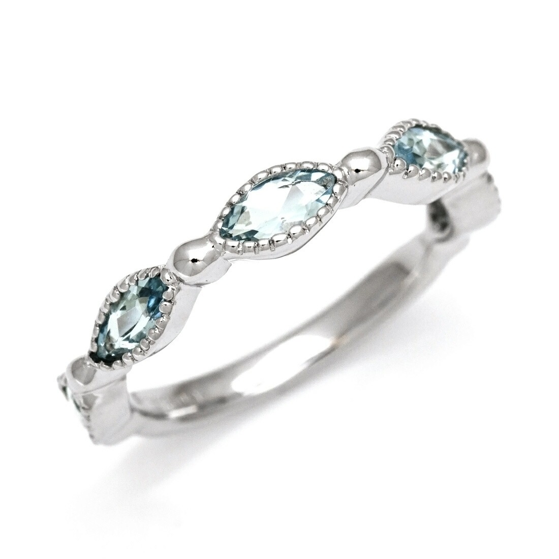 K18 マーキス アクアマリン リング[商品番号:RG0250] | umu -アム