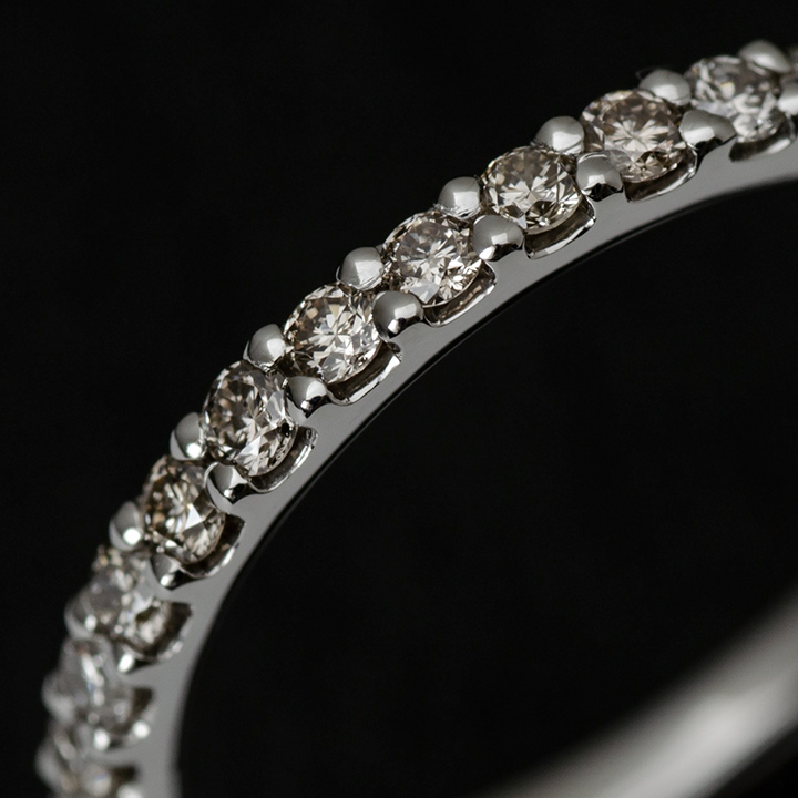 umu PT950 フルエタニティリング 約0.39ct 8.5号 PT950 ハード