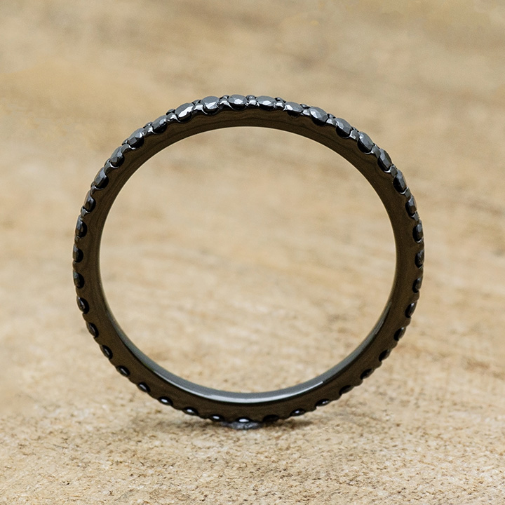 PT950 ハード ブラックダイヤモンド 0.37ct～0.45ct フルエタニティ