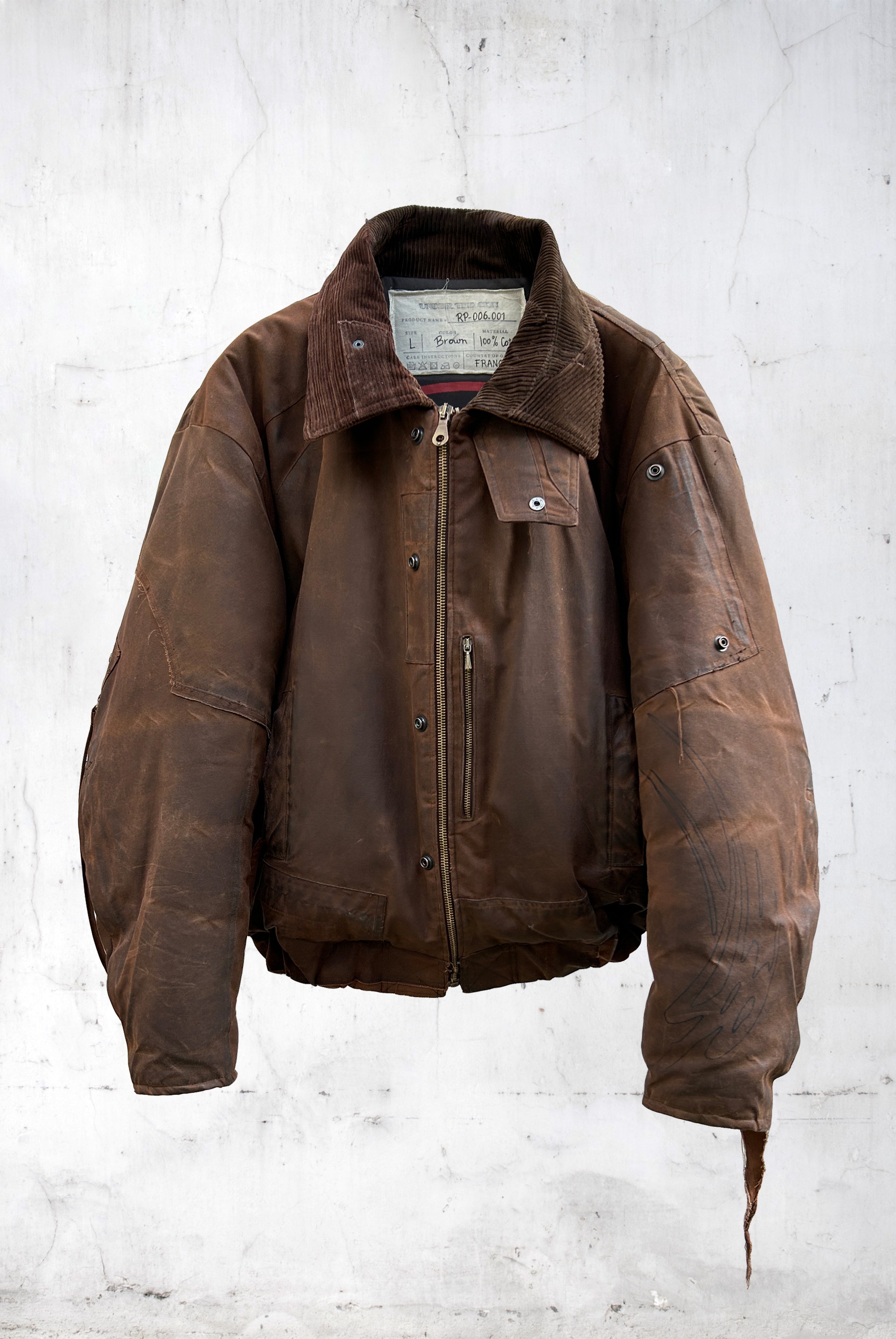 ABSTRACT PATCHWORK BOMBER JACKET – UNDER THE SIGN