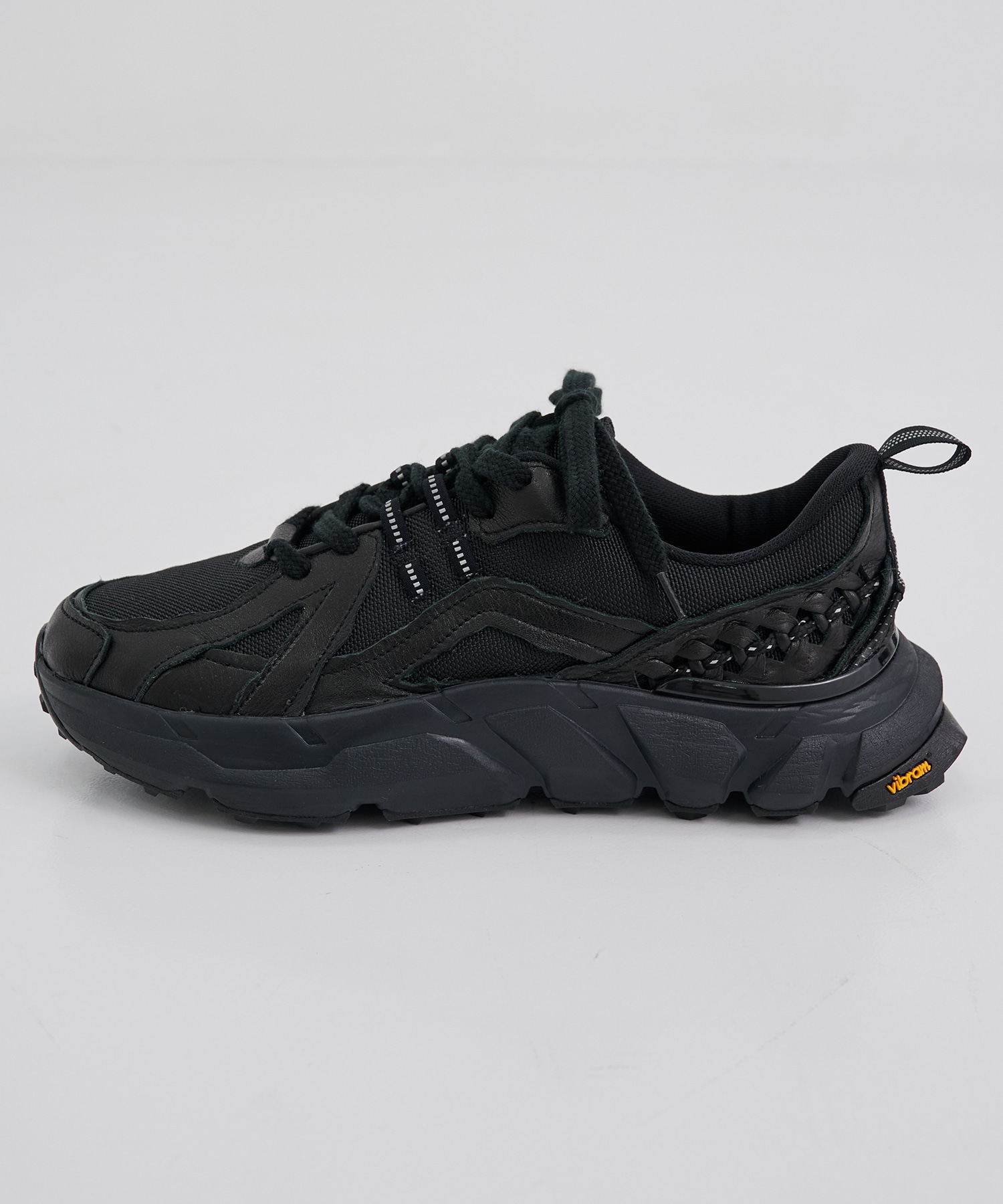 残りわずか｜再入荷なし〉LEATHER MESH Vibram SHOES(1 BLACK