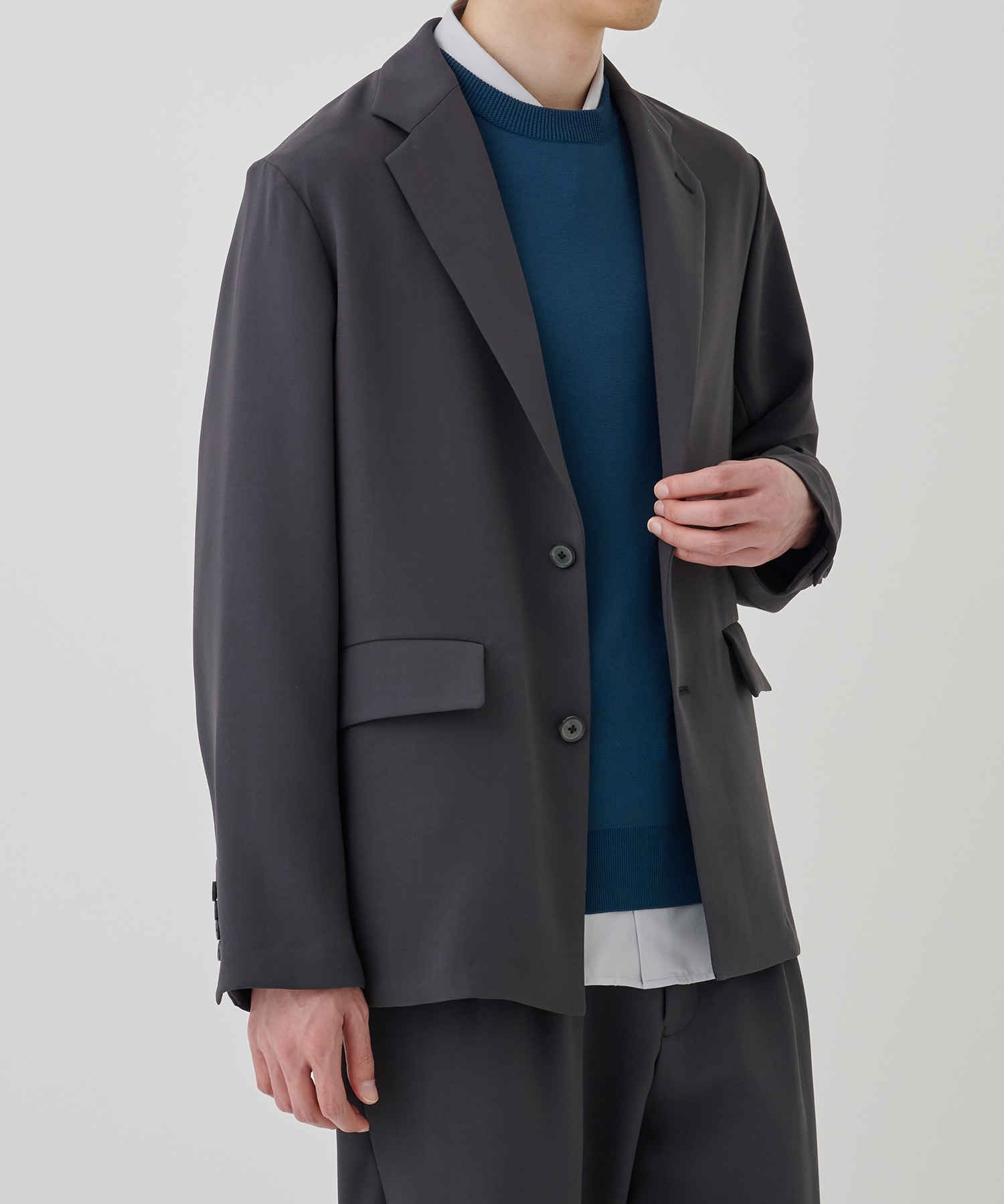 ダブルクロス シングルジャケット(1 DARK GREY): : メンズ｜UNITED