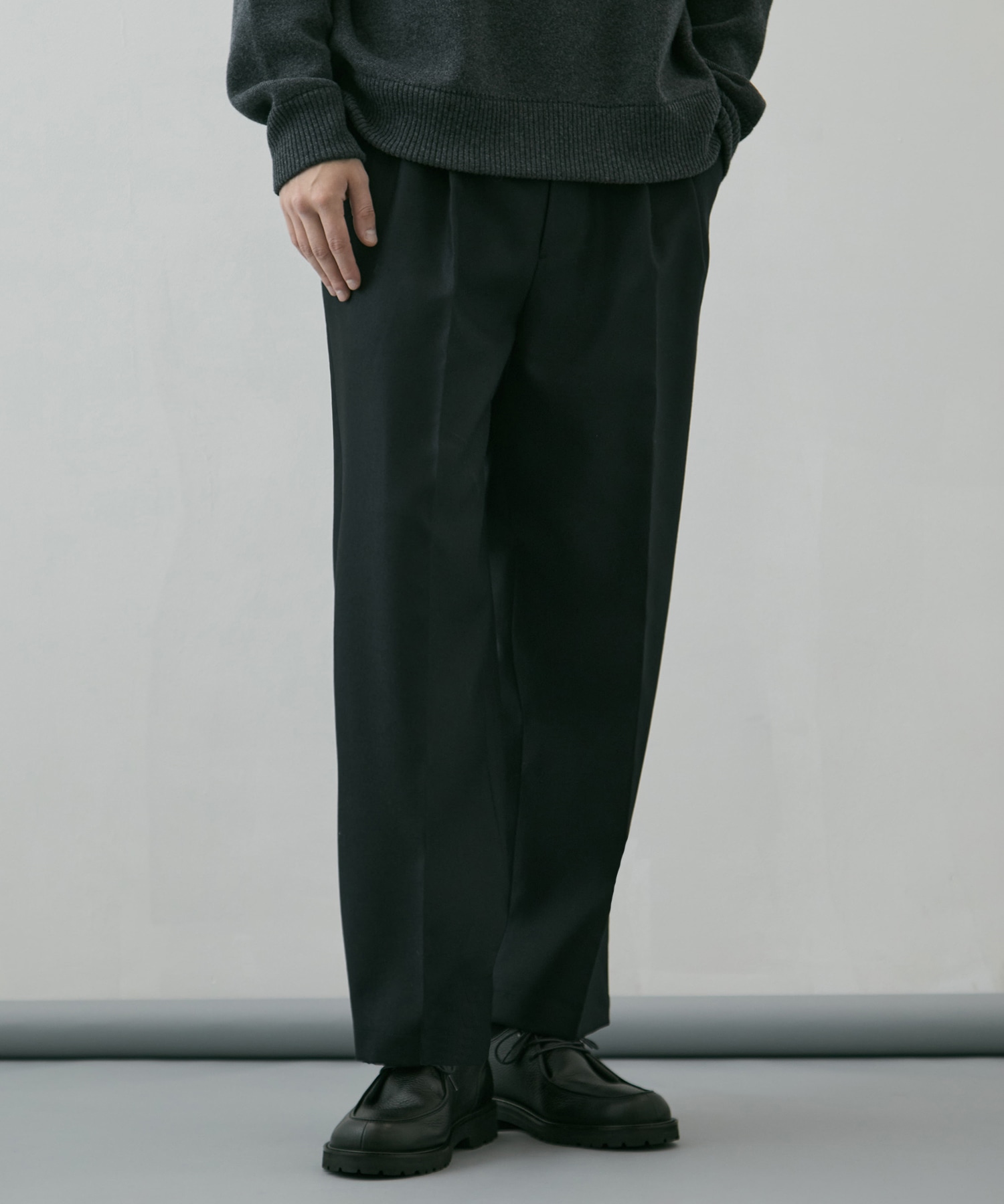 残りわずか｜再入荷なし〉ZQ HARD FLANNEL 2タックワイドストレート