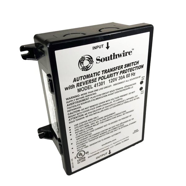 Southwire | 30 Amp Reverse Polarity Automatic Transfer Switch | 41301