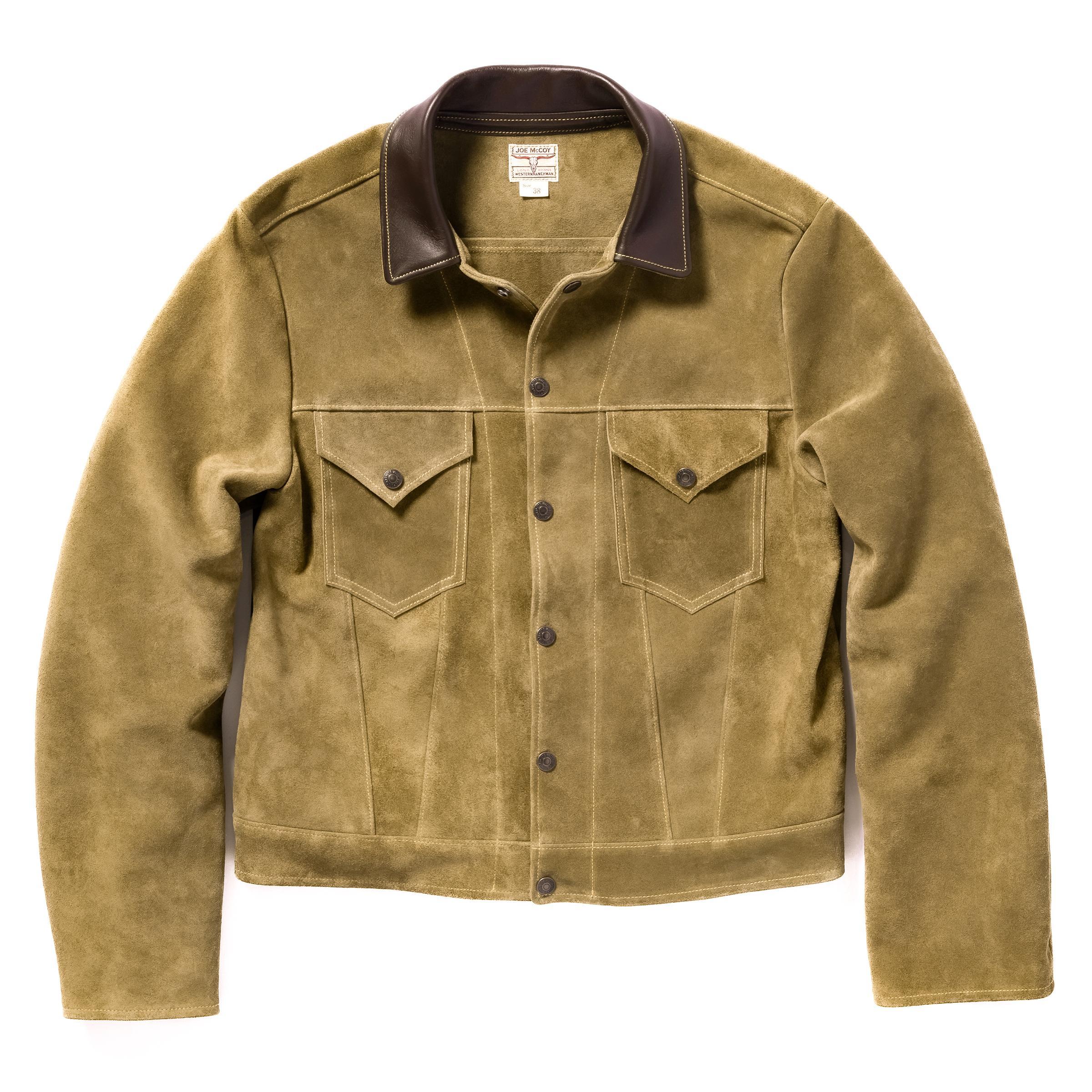 ジョーマッコイ MJ24007 LEATHER WESTERN JACKET ブラウン ラフアウト