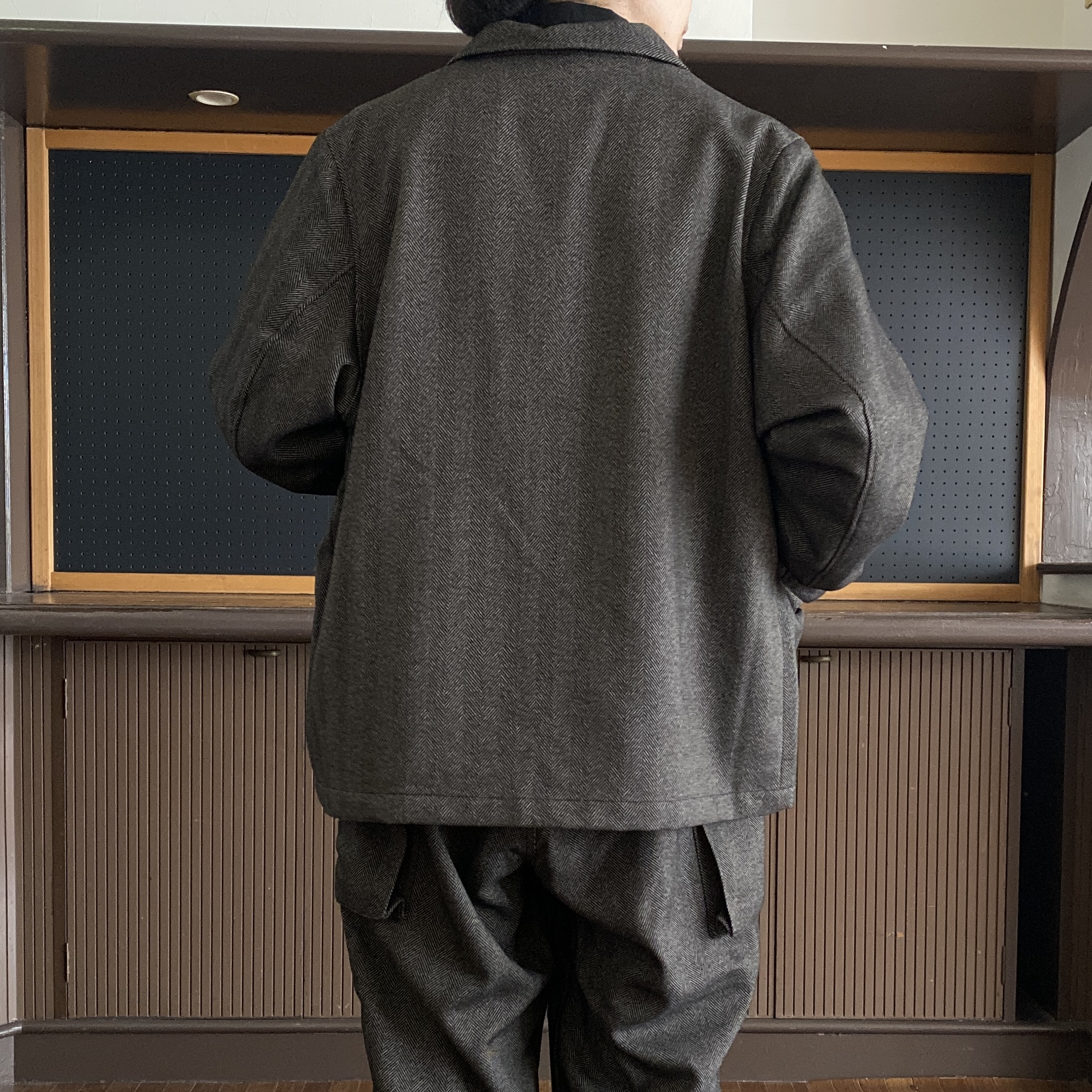 H.UNIT】TECH TWEED HBT Jacket Gray | unstable | 公式オンラインショップ